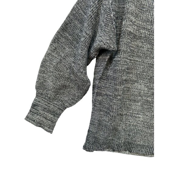 Free People Womens Oversized Knit Sweater  L Gray Linen Blend - Picture 6 of 12